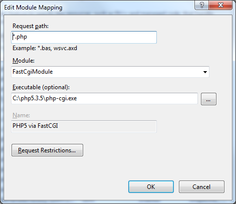 FastCGI PHP Module Mapping