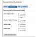 Document Library permissions screen