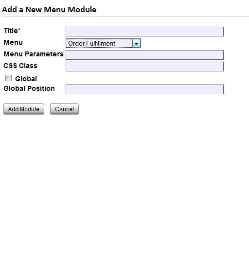 Menu Module
